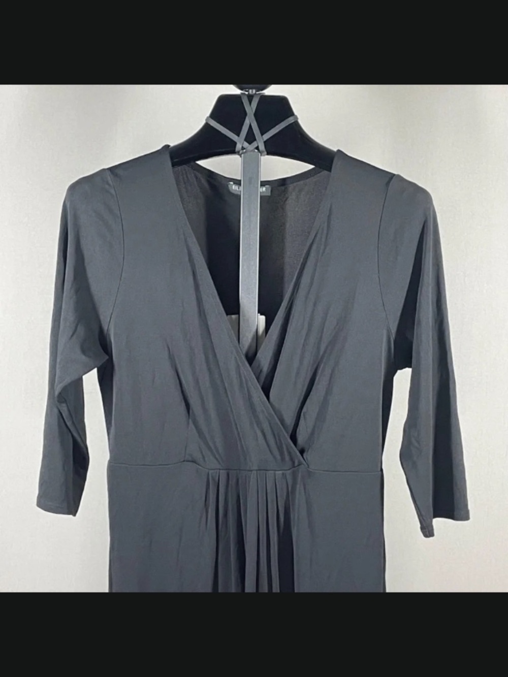 NEW Eileen Fisher Dress Womens Small petite black silk sheath designer classic - Picture 2 of 12